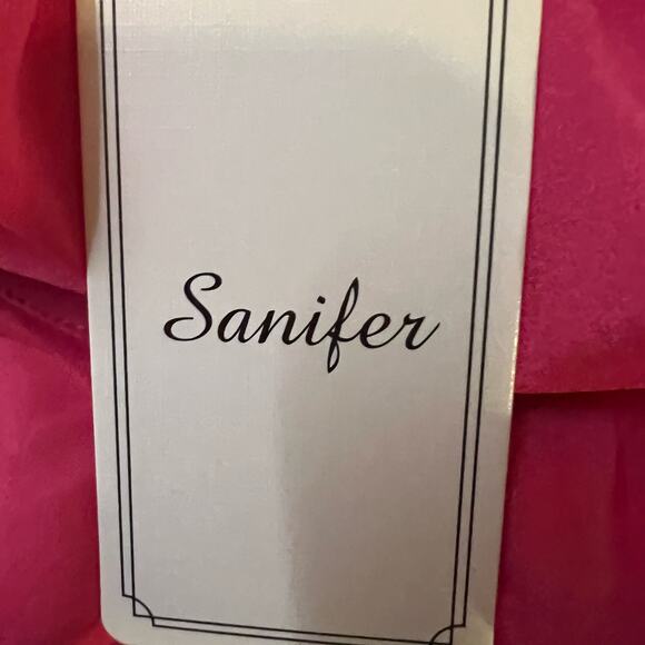 NWT Beautiful Long Sleeve Pink Sheer Blouse with Ruffled Collar Size Small - Picture 5 of 8